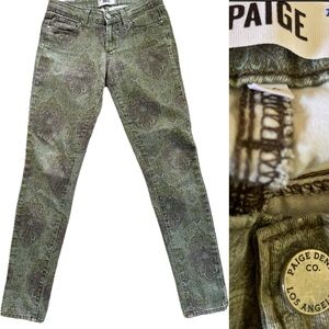 PAIGE Verdugo Ultra Skinny Paisley JEANS Size 26